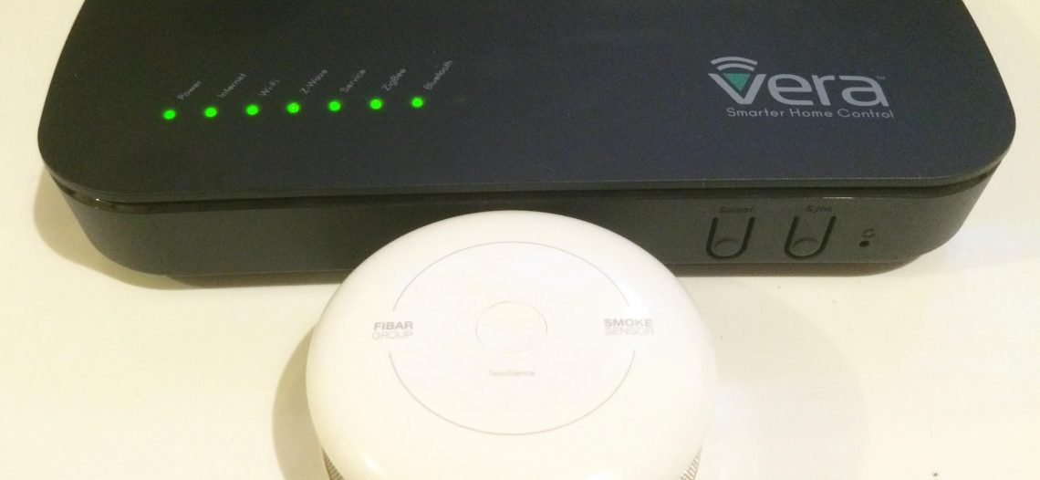 Detecteur de fumée Fibaro associé à la VeraPlus